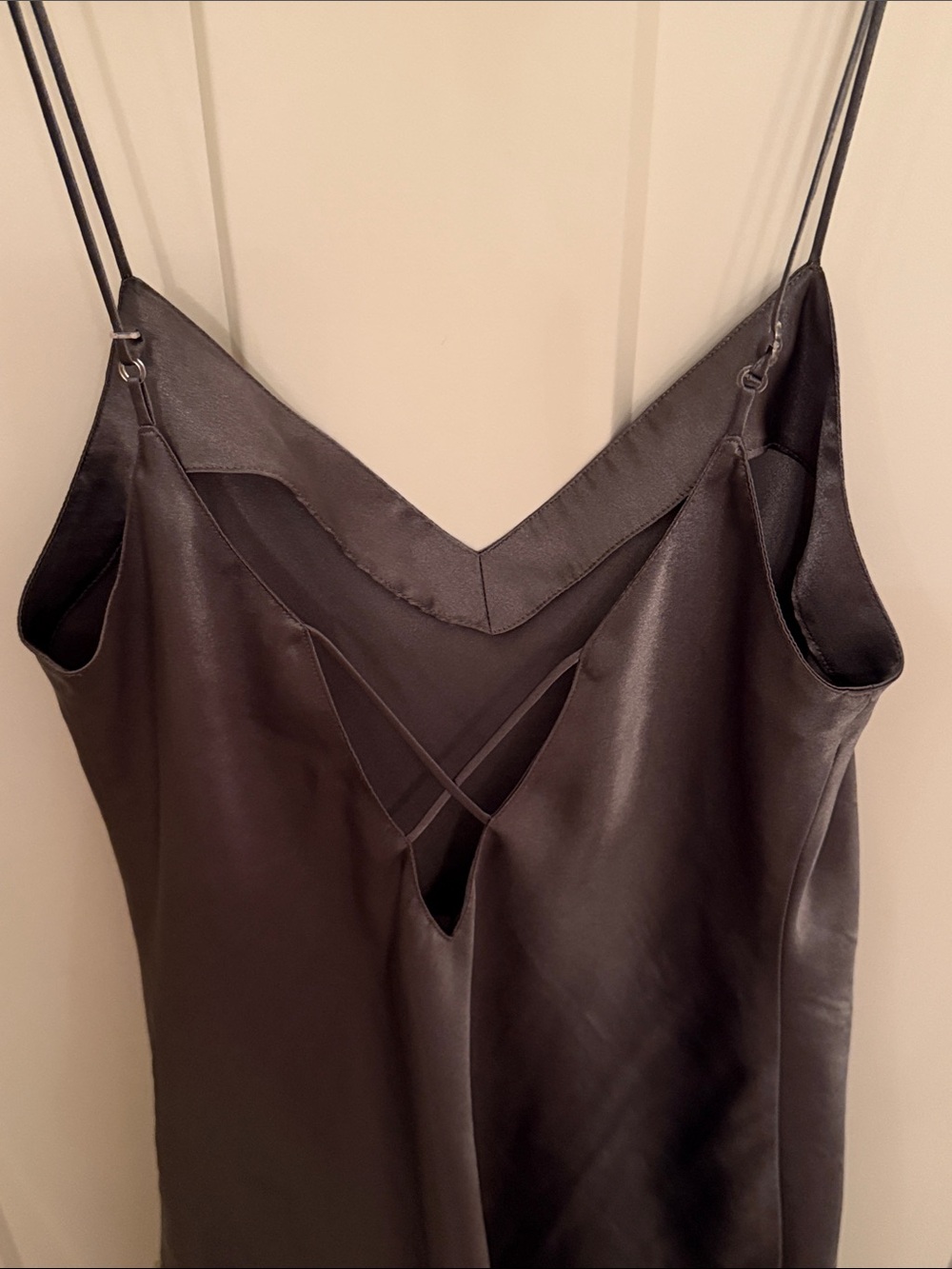 La SENZA Olive Green Satin Slip / Nightgown - Picture 4 of 10